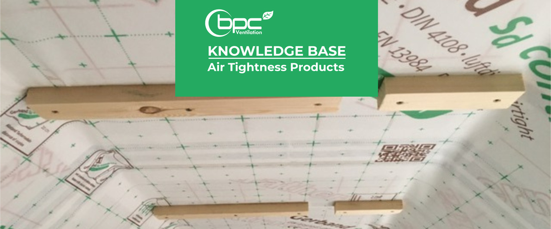 Air tightness products for energy-efficient buildings including sealing tapes, membranes, vapour control layers and airtightness solutions for MVHR systems in new builds and retrofit construction projects