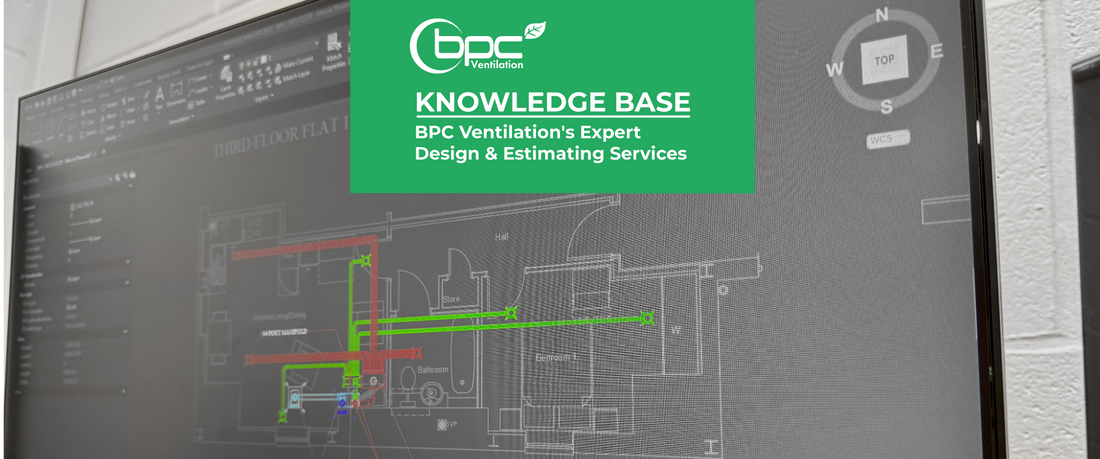 MVHR ventilation design service showing ducting layout airflow calculations and system planning for efficient home ventilation