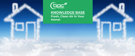 Modern home ventilation system supplying fresh filtered air and removing stale air to improve indoor air quality