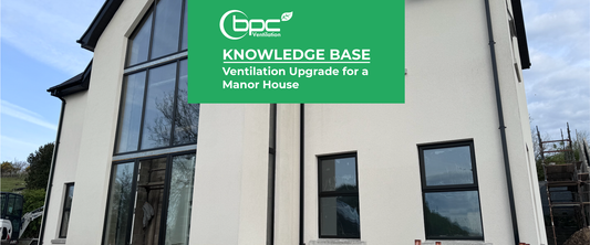 MVHR ventilation upgrade in a manor house improving indoor air quality, energy efficiency and airflow balance while preserving heritage building character