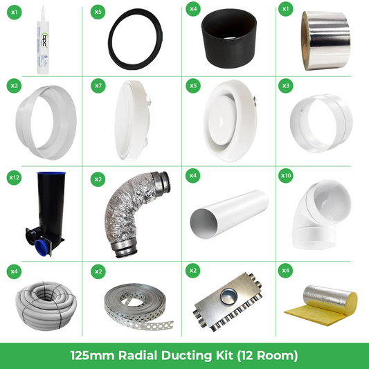 Quiet-Vent 125 12 Room Kit