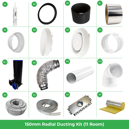 Quiet-Vent 150 11 Room Kit