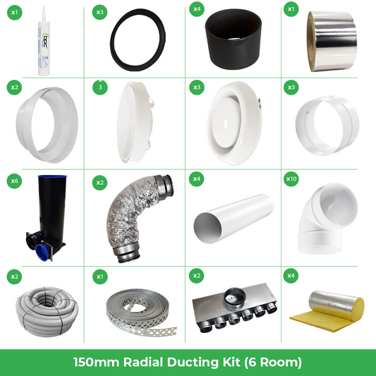 Quiet-Vent 150 6 Room Kit