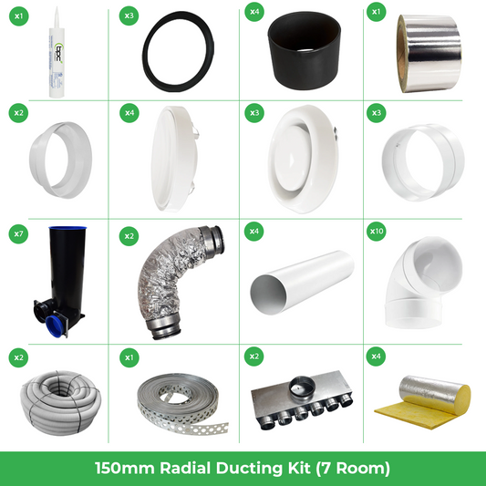 Quiet-Vent 150 7 Room Kit
