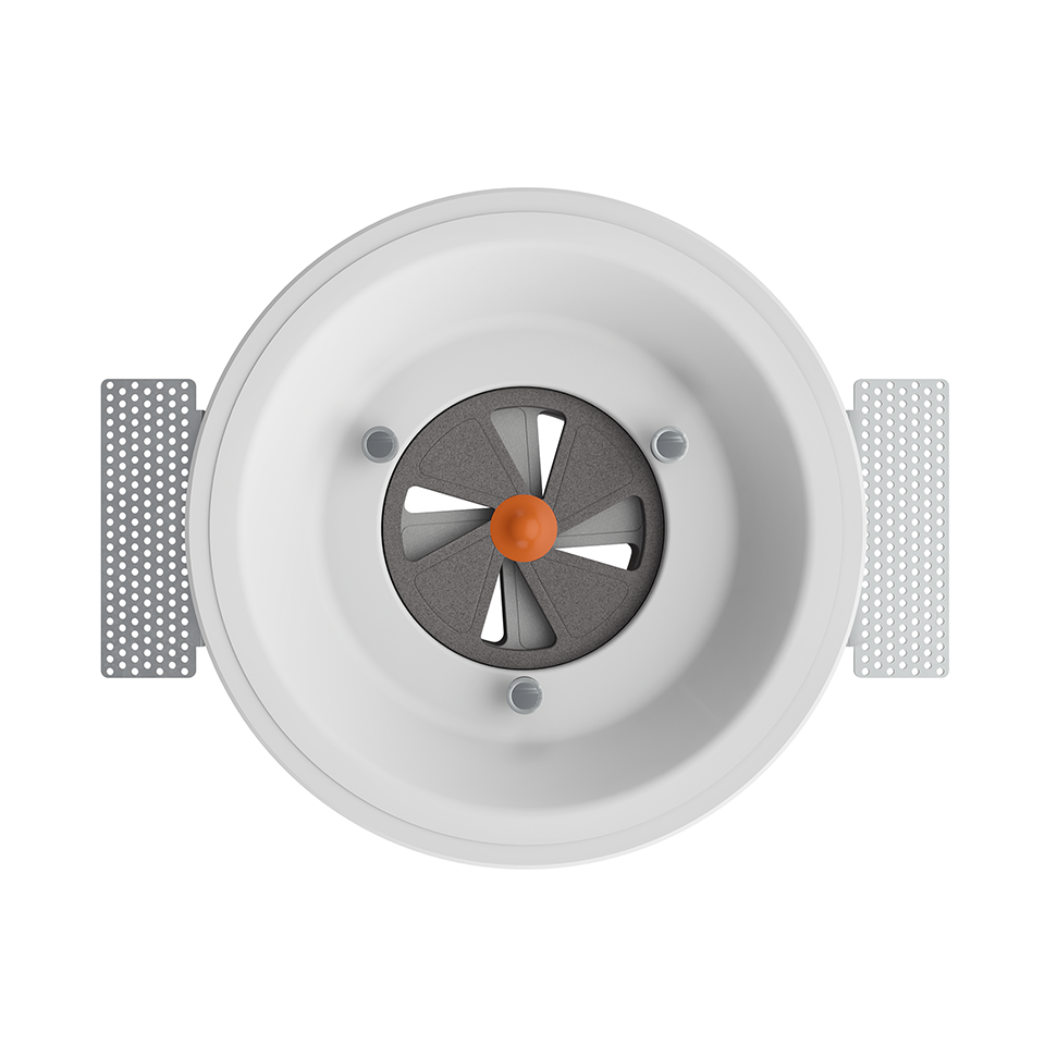 ErgoVent RONDO flush mounted air valve round 100mm - Coanda Effect