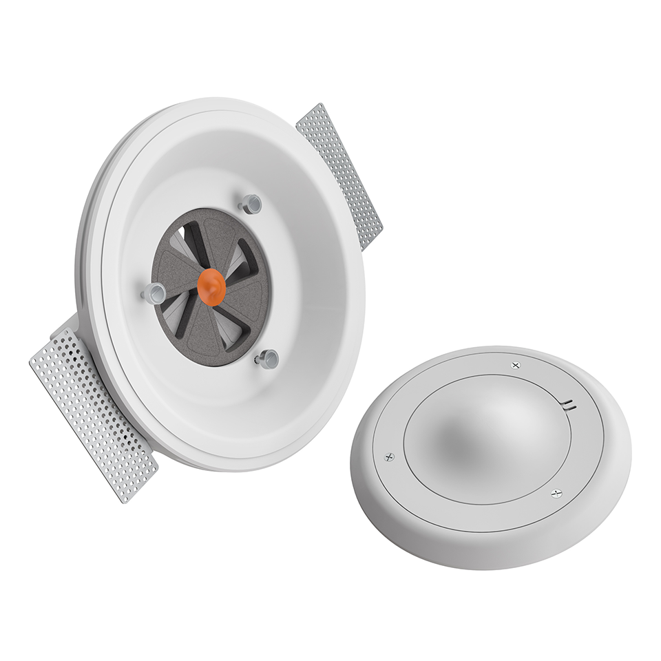 ErgoVent RONDO flush mounted air valve round 100mm - Coanda Effect