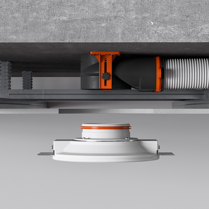 ErgoVent RONDO flush mounted air valve round 100mm - Coanda Effect