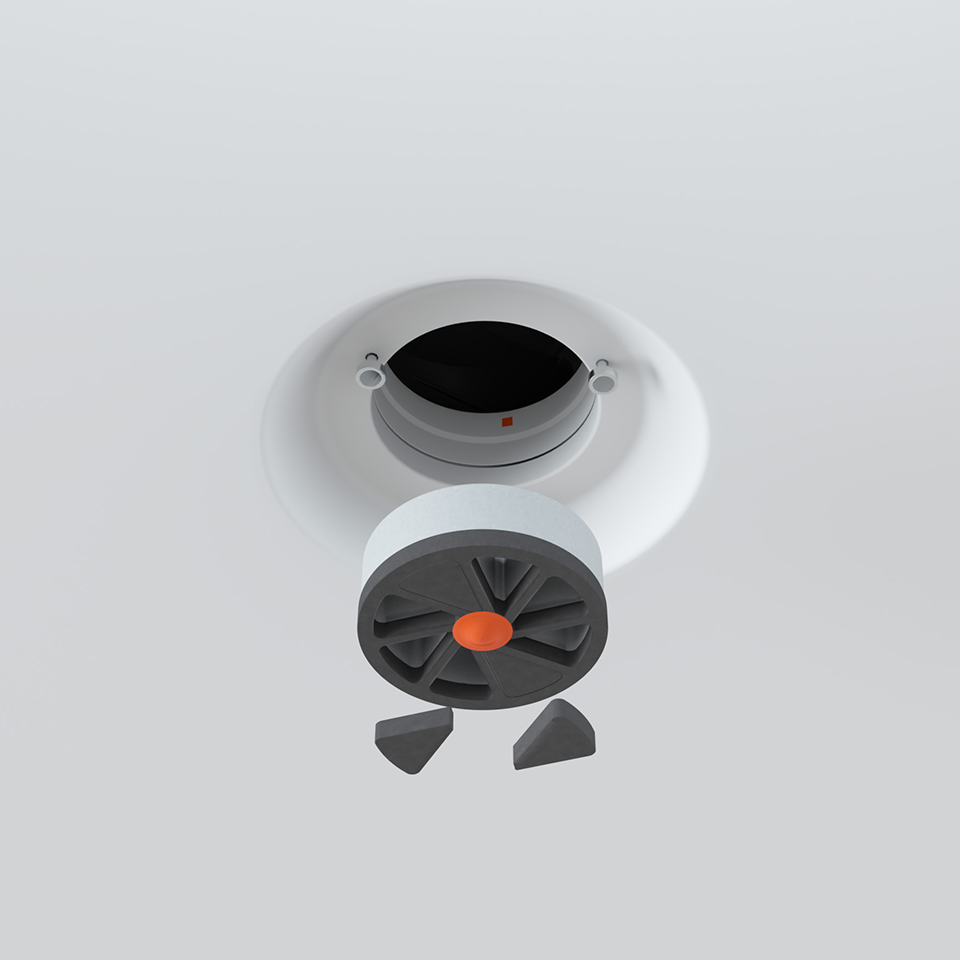 ErgoVent RONDO flush mounted air valve round 100mm - Coanda Effect