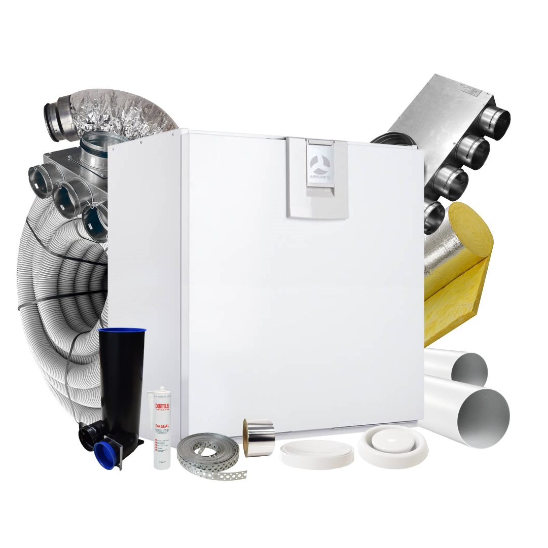 Airflow Adroit DV110 EPH R with Integral CO2 Sensor – 10 Room Complete MVHR Kit