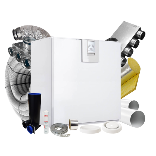 Airflow Adroit DV96 EPH L with Integral CO2 Sensor – 4 Room Complete MVHR Kit