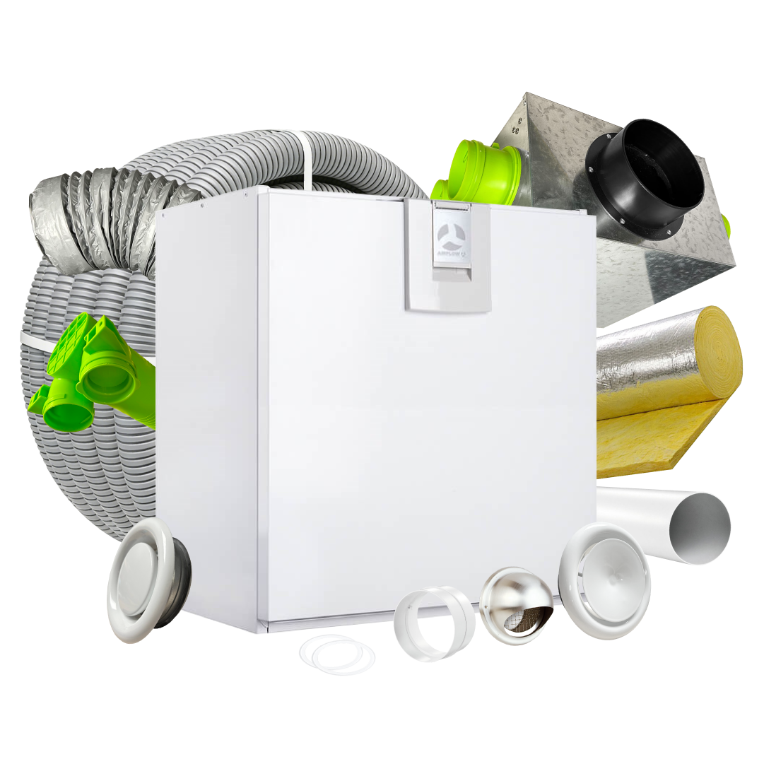 BPC Standard 8 Room MVHR Kit – Airflow Adroit DV110 EPH R with Integral CO2 Sensor
