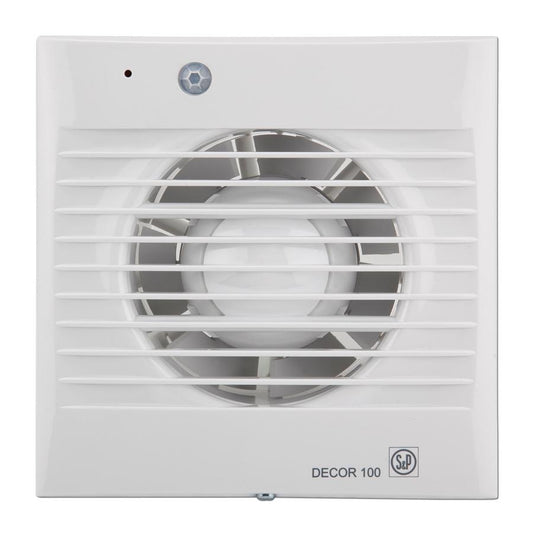 S&P Decor 100 CDZ Wall Fan - PIR / Timer / Indicator / Shutte - Rated 22l/s