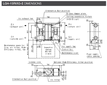 Mitsubishi Lossnay LGH-15RVX3-E