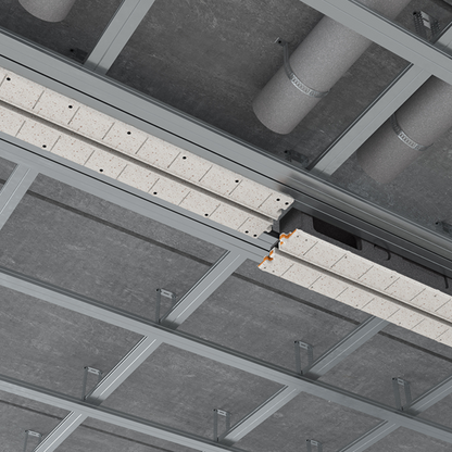 Ergovent Lineo Pro Condi 125 (Puzzle) 1 Slot - 1050mm -2x125mm Side Connections PVC Plenum