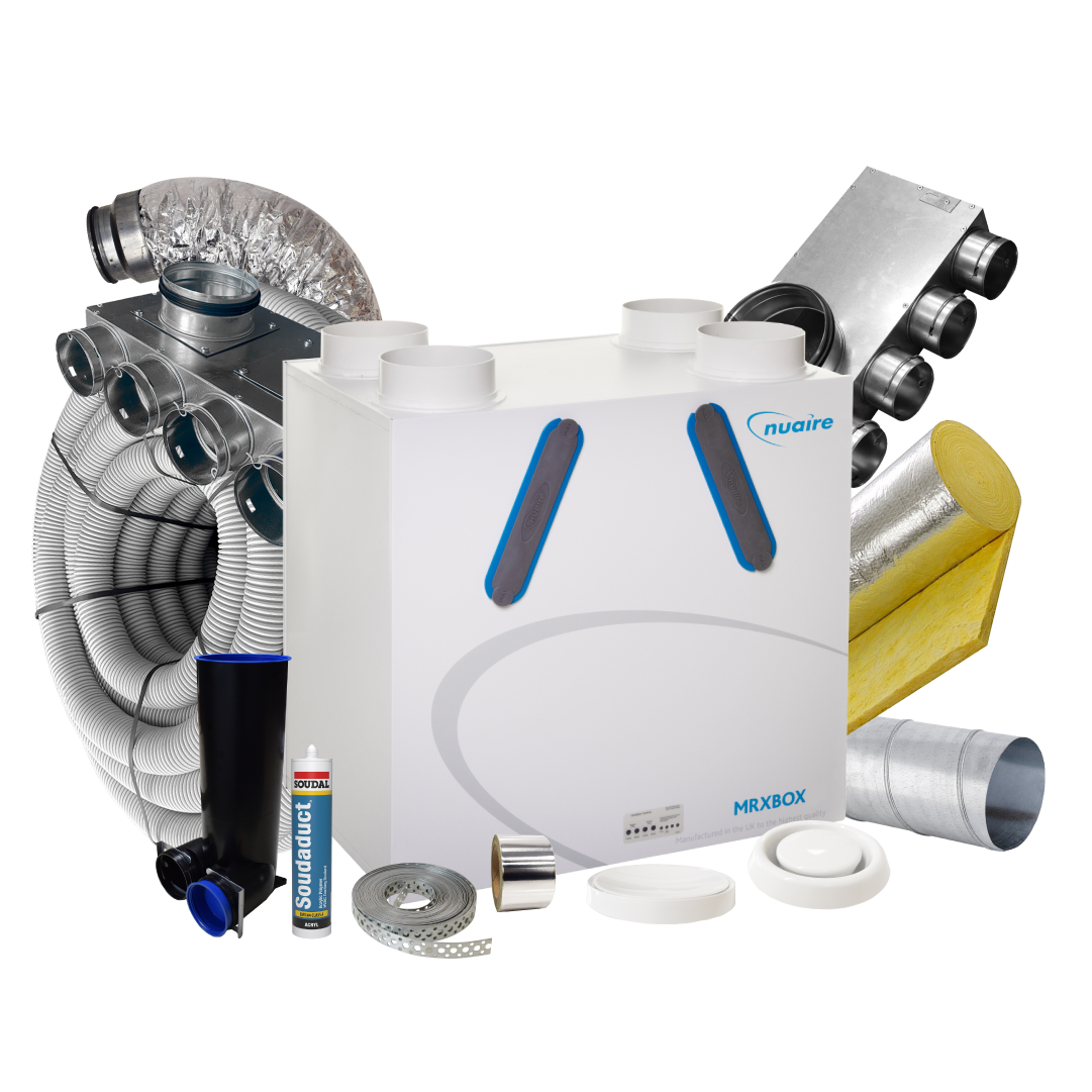 Nuaire AB-ECO4 Opposite Hand MVHR Unit – 12 Room Premium MVHR Kit