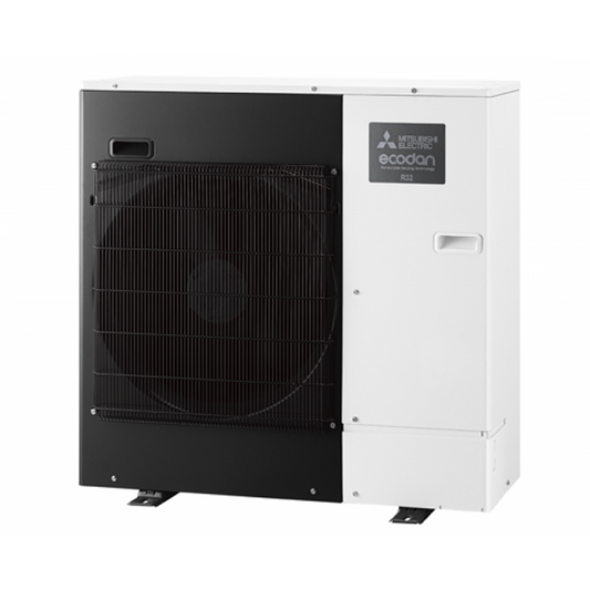 Mitsubishi 5kW monobloc heat pump outdoor unit for small home renewable heating systems