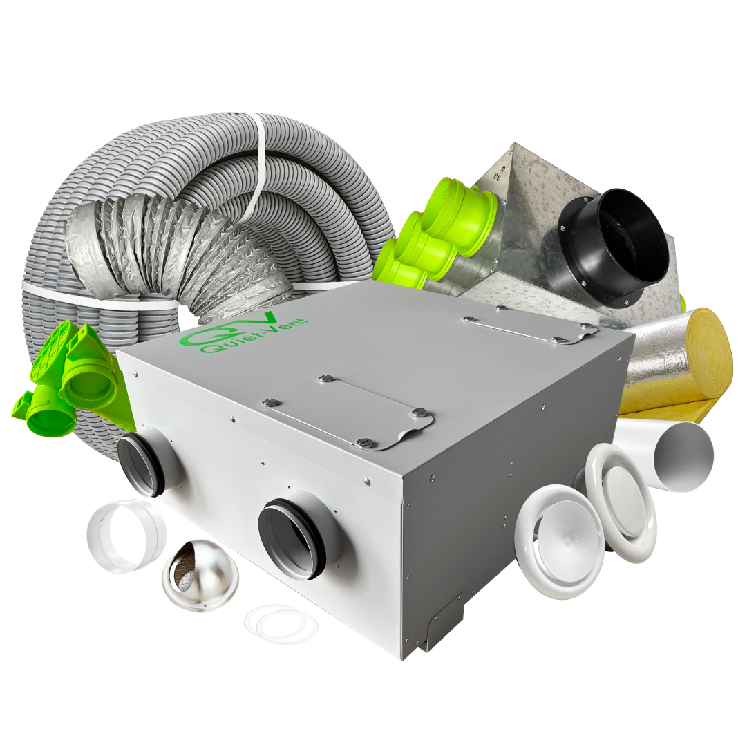 BPC Standard 4 Room MVHR Kit – Quiet-Vent HR150 MVHR Unit