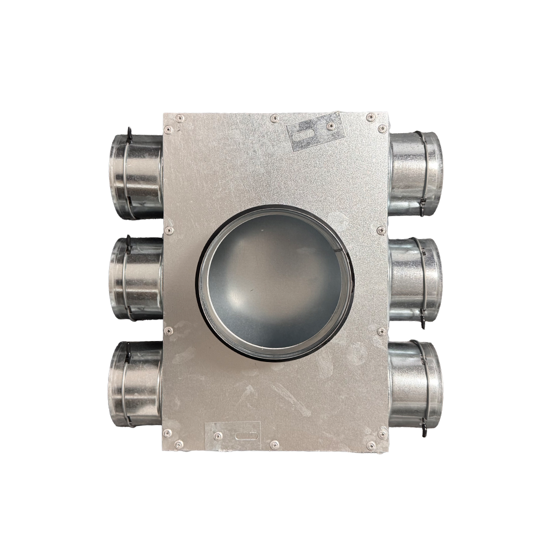 Quiet-Vent 6 Point 75mm Top Entry Distribution Box 125mm Spigot