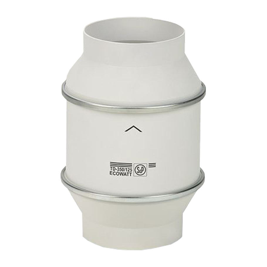 S&P TD-350/125 SILENT ECOWATT In-Line Fan DC Motor