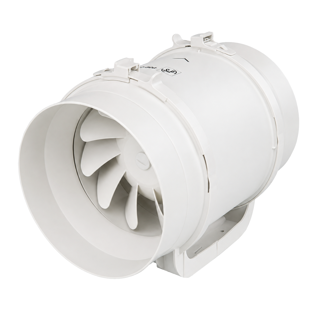 S&P TD-250/100-T Standard In-Line Fan c/w Timer - Rated @69.4l/s 2 speed