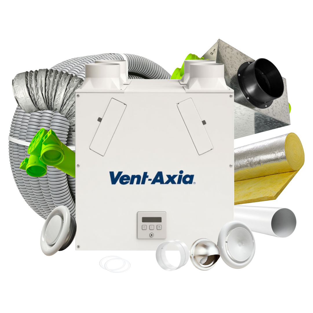 BPC Standard 4 Room MVHR Kit – Vent Axia Kinetic BH R/H