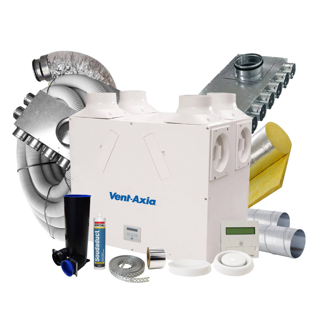 Vent Axia Kinetic Highflow R/H – 20 Room Complete MVHR Kit