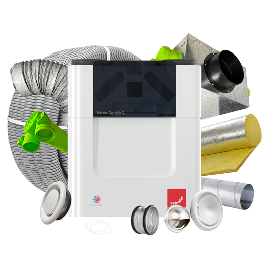 BPC Standard 12 Room MVHR Kit – Zehnder Q450 Pre Heater Model (RH)