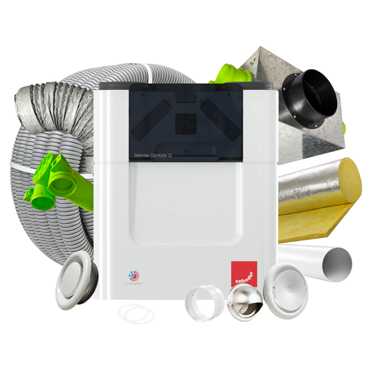 BPC Standard 10 Room MVHR Kit – Zehnder Q350 Pre Heater Model (RH)