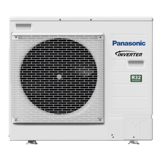 Panasonic Aquarea Mono Bloc air to water heat pump outdoor unit for renewable heating and hot water systems, high efficiency low carbon HVAC solution for residential and commercial use