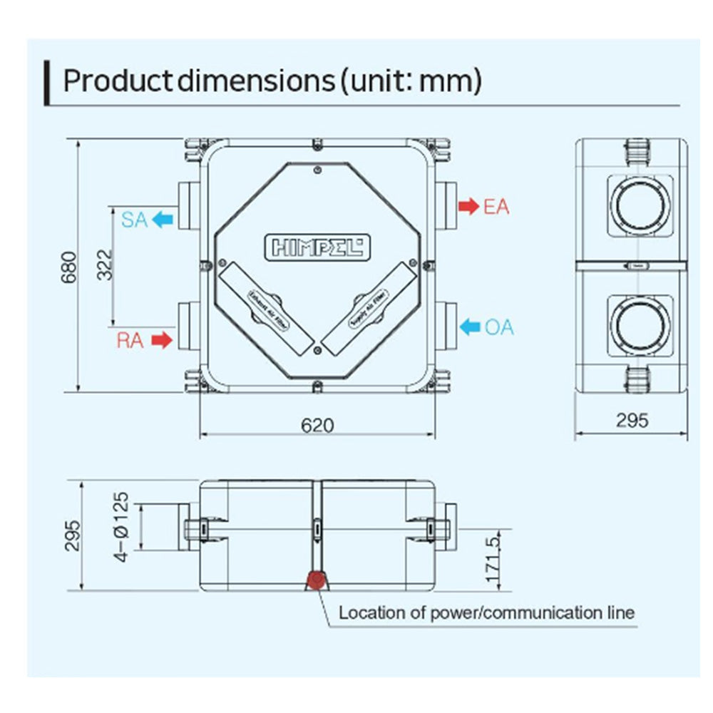 Quiet-Vent HIMPEL 150 EPP Unit with Controller, Bypass & Hepa Filter