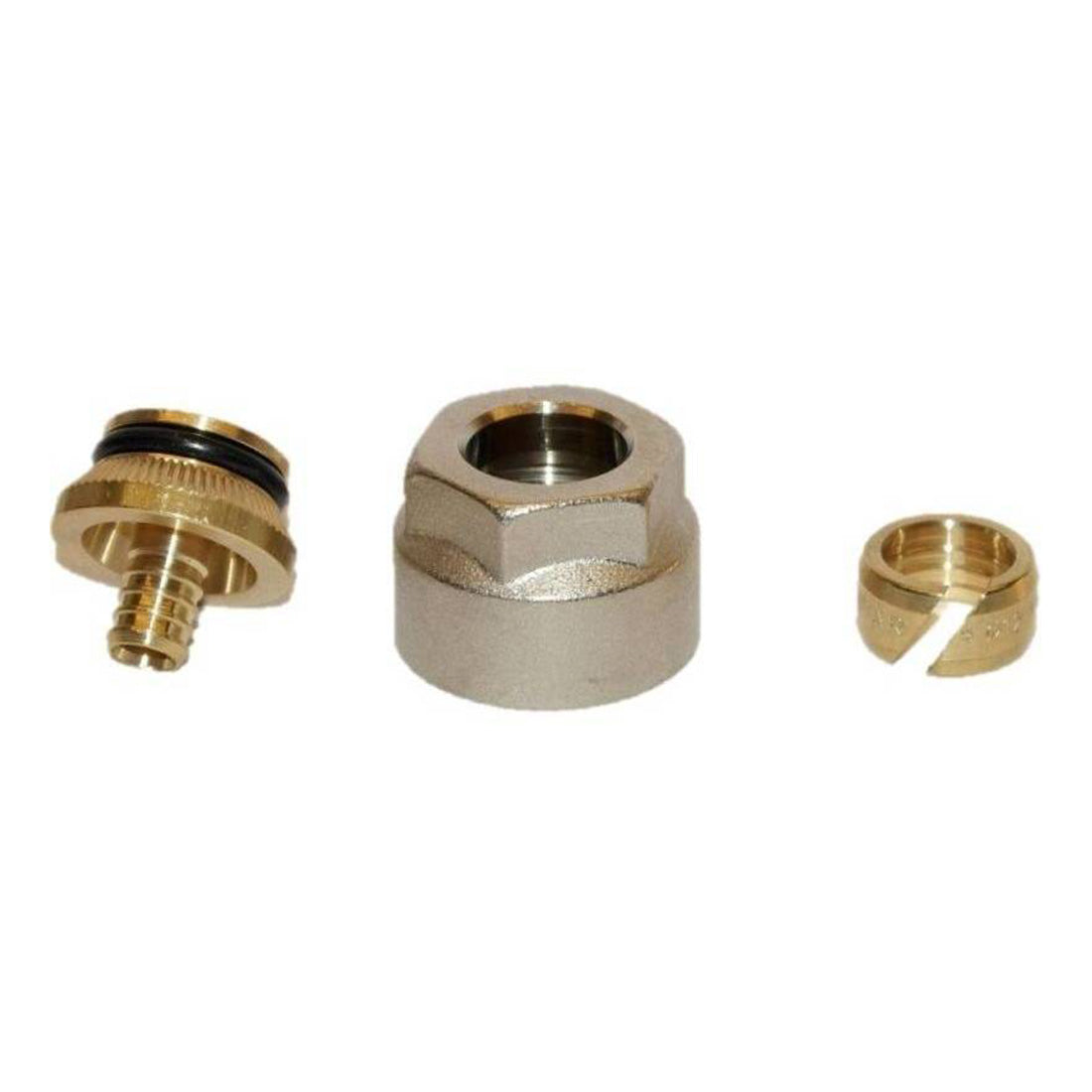 EuroK 12 x 2mm PEX pipe fitting nut olive and insert for heating pipe connections