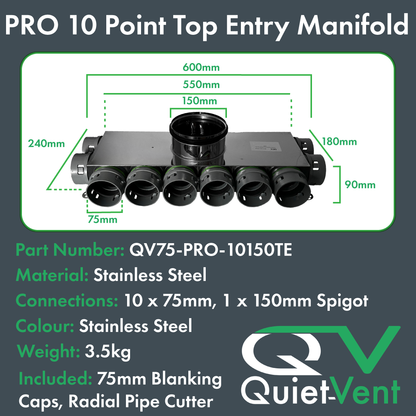 Quiet-Vent Pro 10 Point Top Entry Distribution Box