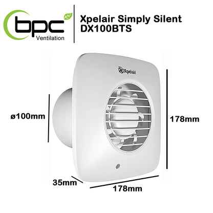 xpelair-simply-silent-dx100bts-dimensions-bpc-ventilation