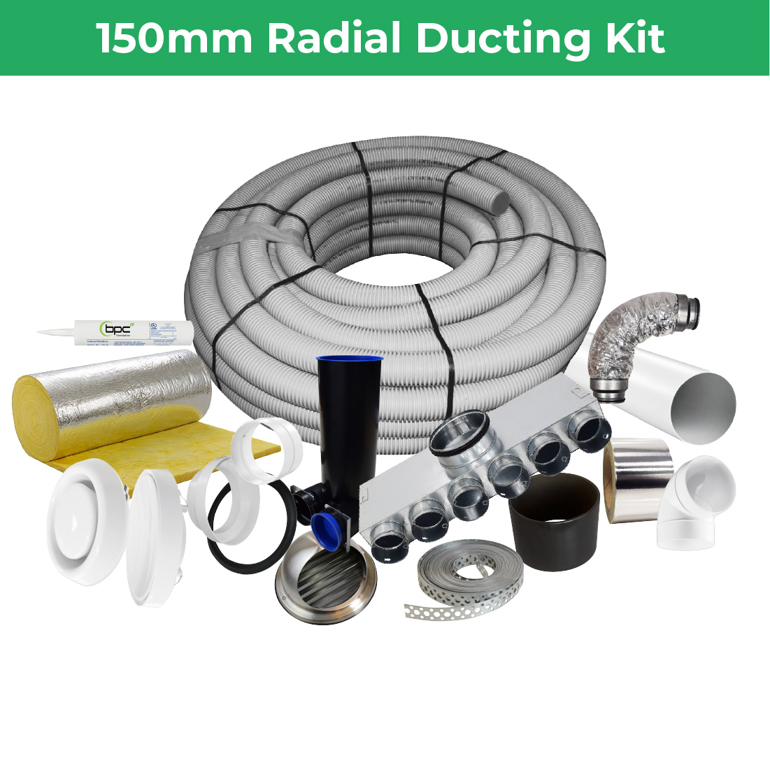 Quiet-Vent 150mm Radial Ducting Kits